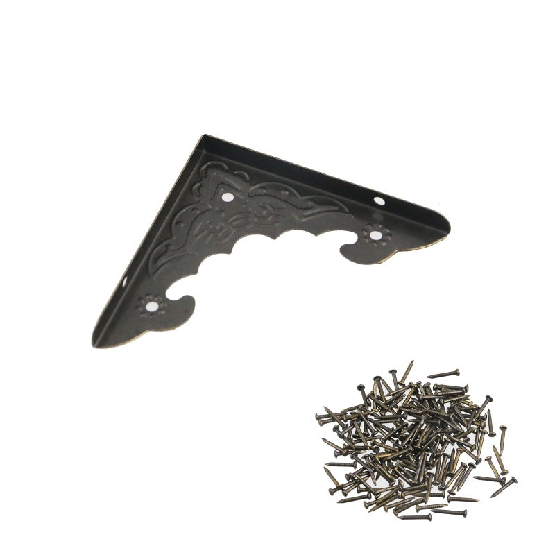 Geesatis Corner Hardware 2.2" X 1.6" Iron Decorative Corner Protector Corner Bracket Protector for Box Table Desk, with Mounting Screws, Bronze, 30 Pack - Image 3